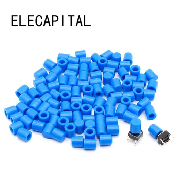 100pcs/monte Azul Tampa de Plástico Chapéu para 6*6 G61 Tátil Interruptor de Botão de pressão tampa Tampa Frete Grátis