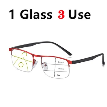 Ultraleve UV Protege progressiva óculos de Leitura Homens Mulheres Anti-Luz Azul multifocal presbiopia óculos ópticos armação de Óculos
