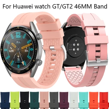 Pulseira de Silicone para Huawei Assistir GT2 2e Pro 46mm Samsung Galaxy Watch3 46mm Engrenagem S3 Fronteira pulseira Amazfit GTR 47mm 22 milímetros Banda