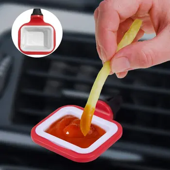 1pc Carro gadgets bandeja de comer crise de xícara de molho de titular chickfila mesa de piquenique ketchup clipe em fast food safe fã de viagem tigela