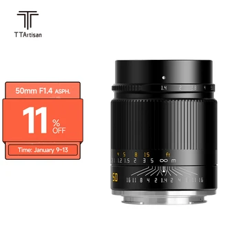 TTArtisan 50mm F1.4 ASPH Full Frame Objectivas de Focagem Manual para a Sony E Canon RF Nikon Sigma Z Lumix Leica L montagem de Câmeras