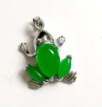 Verde Jade Liga De Metal Animal Sapo Dragão Bonito Da Mascote Do Pingente