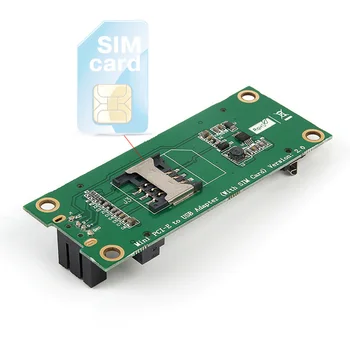 Mini PCI-E sem Fio WWAN Teste de USB do Cartão de 4Pin MiniPCI Express Adaptador C/ Ranhura do Cartão SIM para o Módulo 3G/4G HUAWEI Para a SAMSUNG, ZTE