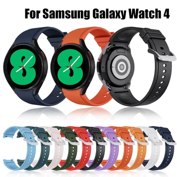 Alça Para Samsung Galaxy watch 4 40MM/44mm/Galaxy watch 4 clássico 42MM/46mm Original Banda de Silicone Macio Para Samsung Assistir 3 41mm