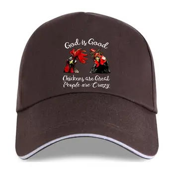 novo boné chapéu Homens Engraçado Moda Deus É Bom Galinhas São Grandes Pessoas que São Loucas o Galo Versão Mulheres Boné de Beisebol