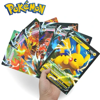 18*13cm Anime Pokemon Cartão de 12pcs inglês Grandes Cartas Arceus Pikachu, Charizard Mewtwo Vstar Vmax Coleção de Brinquedos de Presente de Natal
