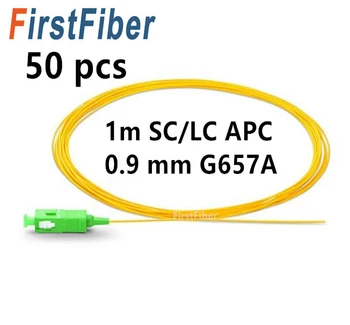 1m 50pcs SC APC fibra Flexível LC APC cabo flexível G657A Simplex 9/125 Único Modo de Fibra Óptica Flexível - 0,9 mm 2.0 mm Revestimento de PVC