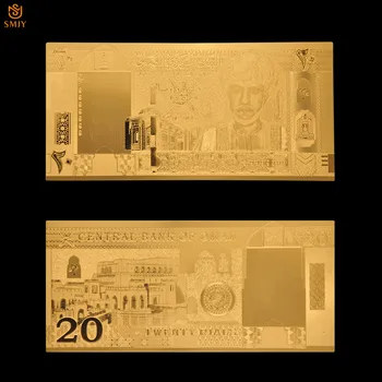 Melhor Venda de Produtos Omã Notas de 20 Rial de Omani 24k 999 Banhado a Ouro Falso Lembrança Coleção