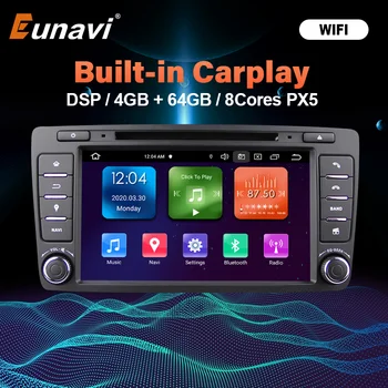 Eunavi DSP Android 4G 10 Rádio do Carro DVD Player Multimídia Para Skoda Octavia A7 2009-2015 Autoradio de Áudio 2Din Estéreo, GPS, auto-rádio