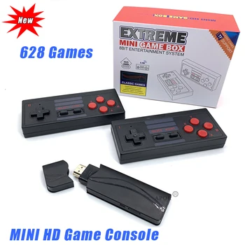 Chegada nova Clássico Dendy Console de jogos HD Retro Mini TV Jogo de Vídeo sem Fio com 2 Gamepads 600 Jogos Diferentes Dropshipping