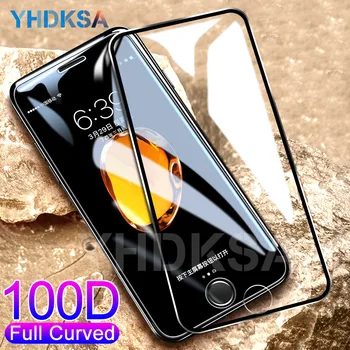 100D Curva de Proteção de Vidro Temperado no iPhone 6 6 7 8 Plus Vidro Protetor de Tela Para o iPhone X XR XS 11 Pro Max Filme