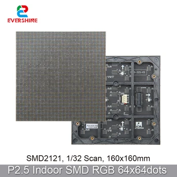 P2.5 SMD2121 64x64 Pixels da Cor Cheia do RGB LED Indoor Painel de Módulo Publicidade, TV Ecrã de Visualização