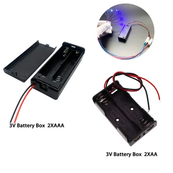 AA AAA 3V Bateria de Caixa para HO Trem de Areia Tabela do Diodo emissor de Luz de Fiação Connet Transformação Kits Diy Modelo de Tomada de Acessório 2Pcs
